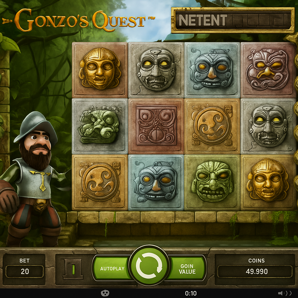 Casina - Gonzo's Quest Slot Game by NetEnt