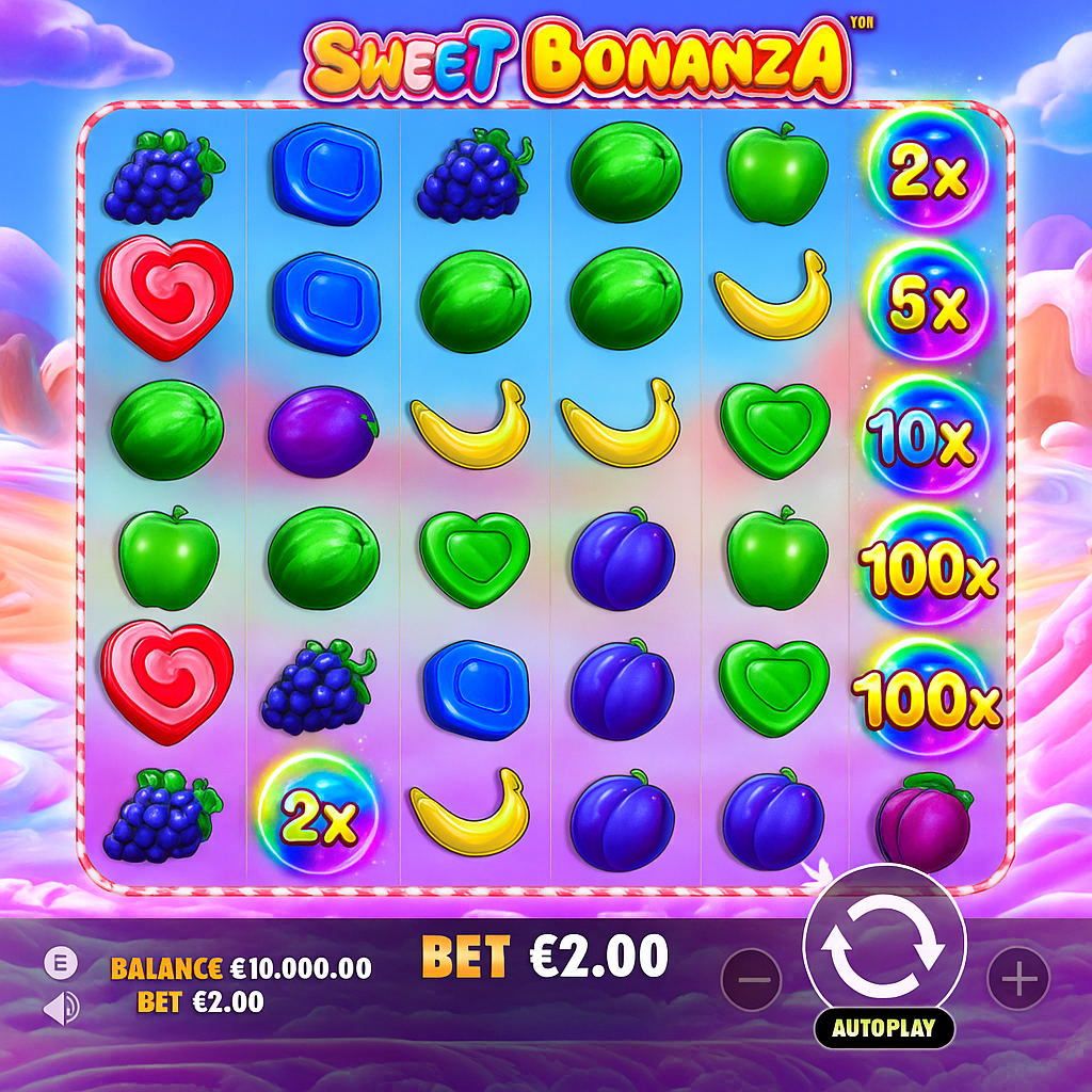 Casina - Sweet Bonanza Slot Game by Pragmatic Play