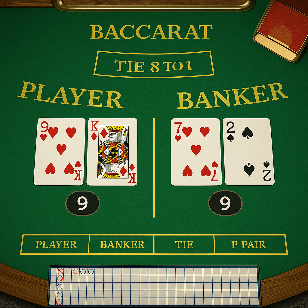 Casina - Baccarat Table Game - Simple and Elegant